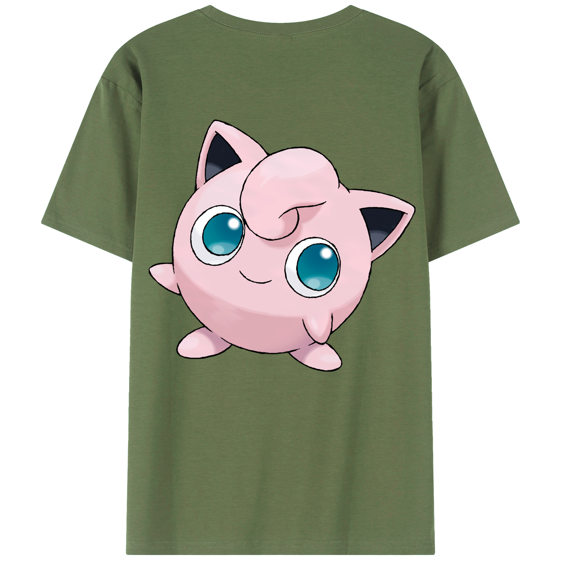 （画像用） ポケットモンスター Pokémon 綿100％ メンズ半袖Tシャツ（バックプリント） 通気性